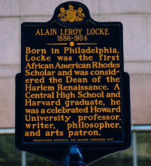 Alain Locke Historic Marker